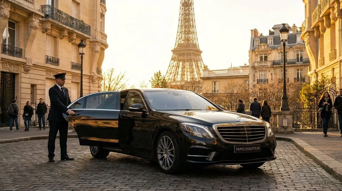 Paris to London chauffeur service in a luxury vehicle with professional driver, private door-to-door transfer